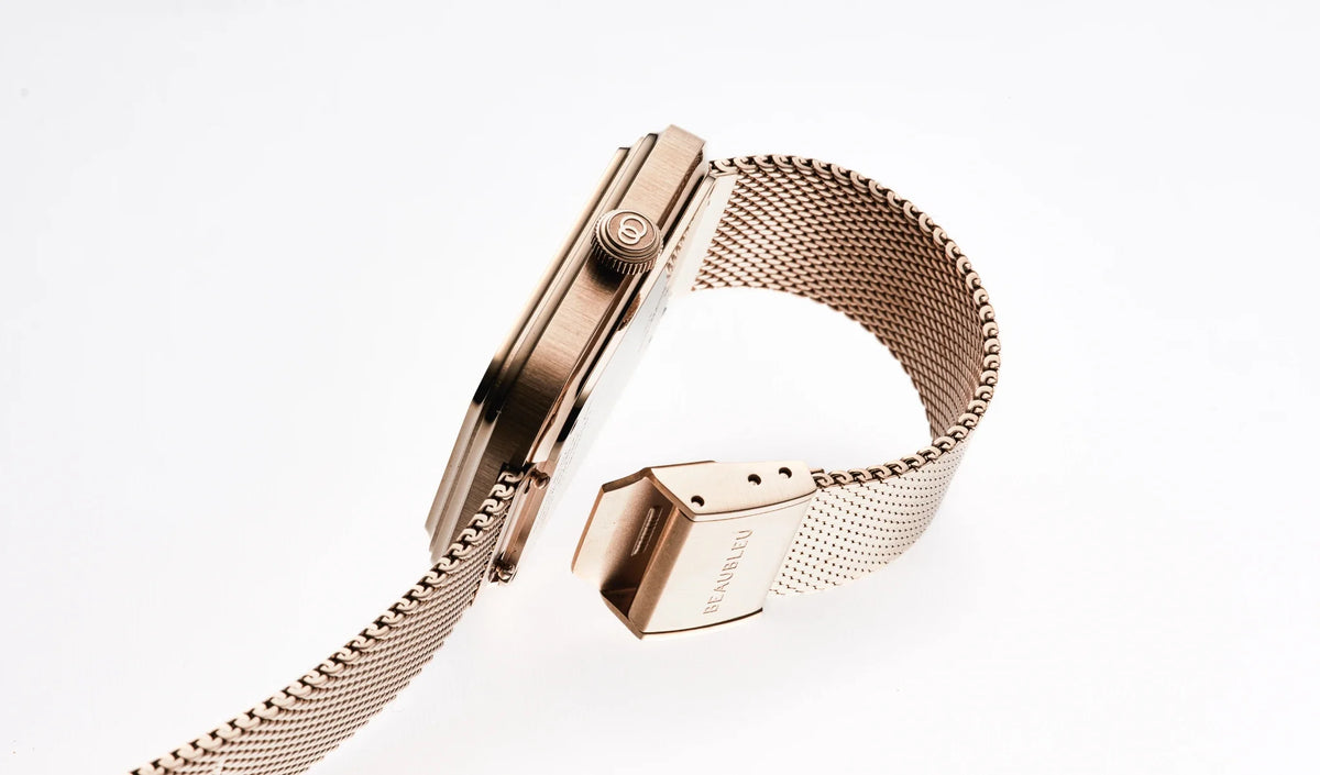 Ecce Figura Lys - Leather strap - Grained Blue