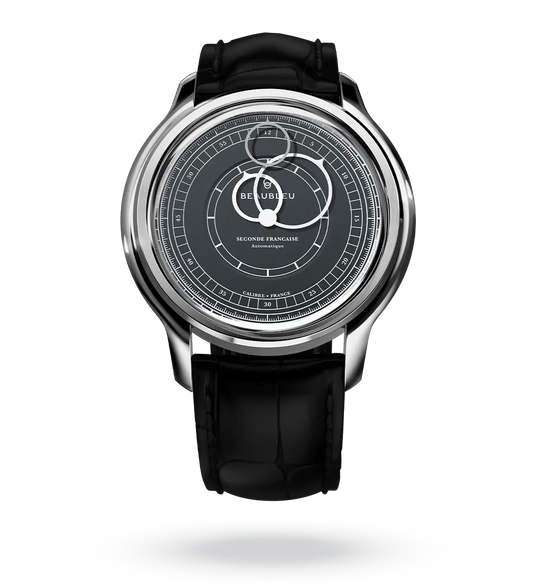 Seconde Française 19.24 | Anthracite Gray - Leather strap - Caiman Black