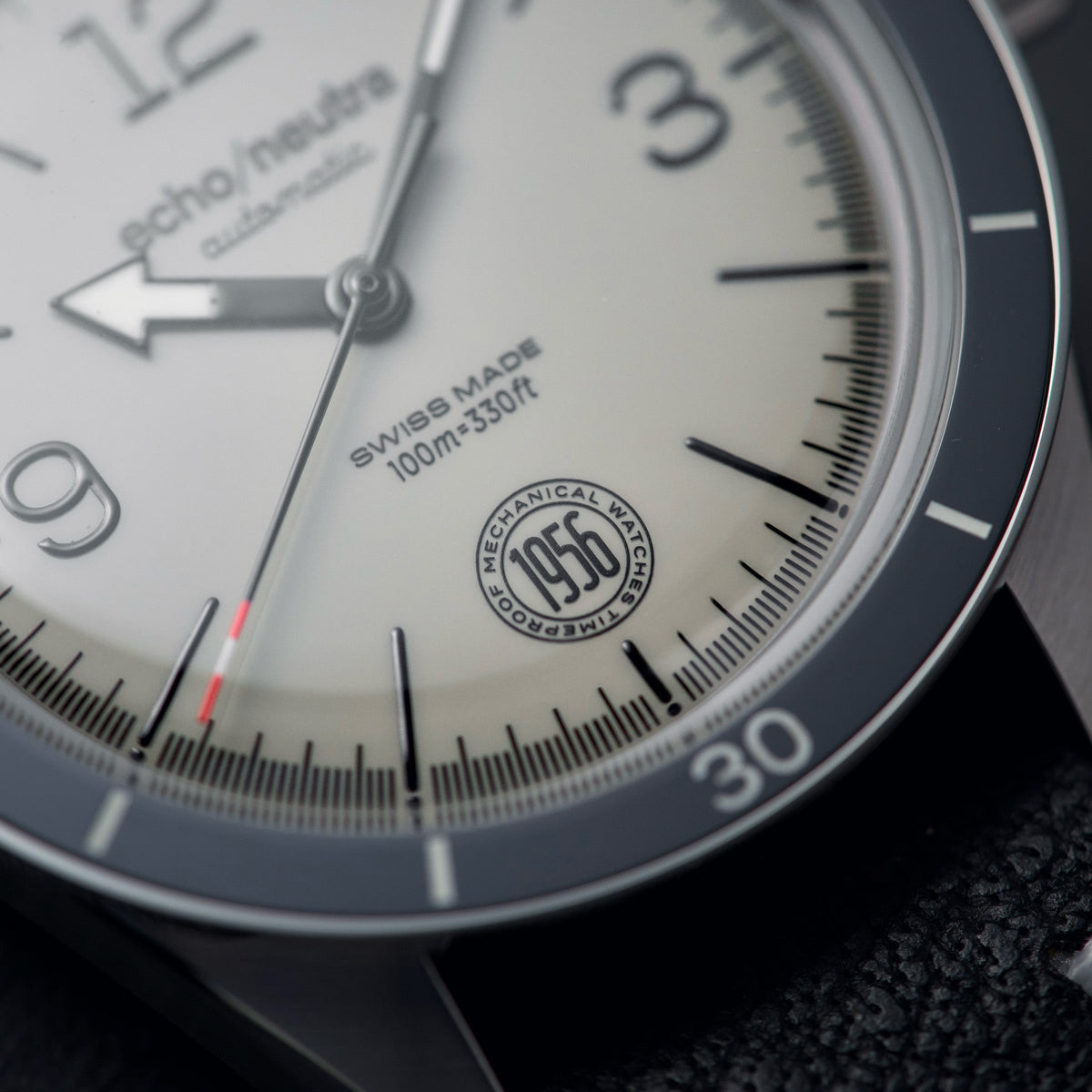 1956 3H Grigio - Tropical in gomma nero / Pelle vintage nera