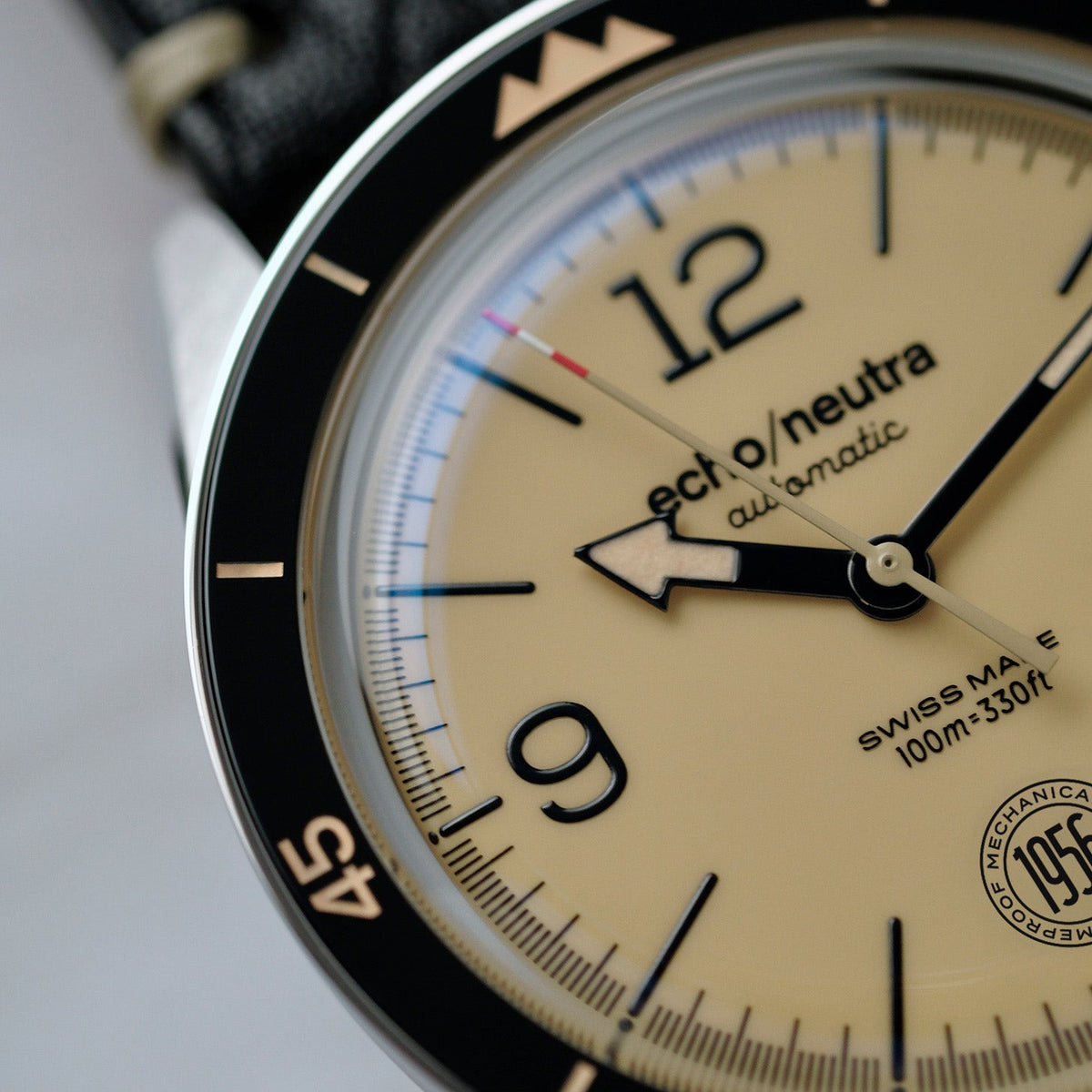 1956 3H Khaki - Tropical in gomma nero / Pelle vintage nera