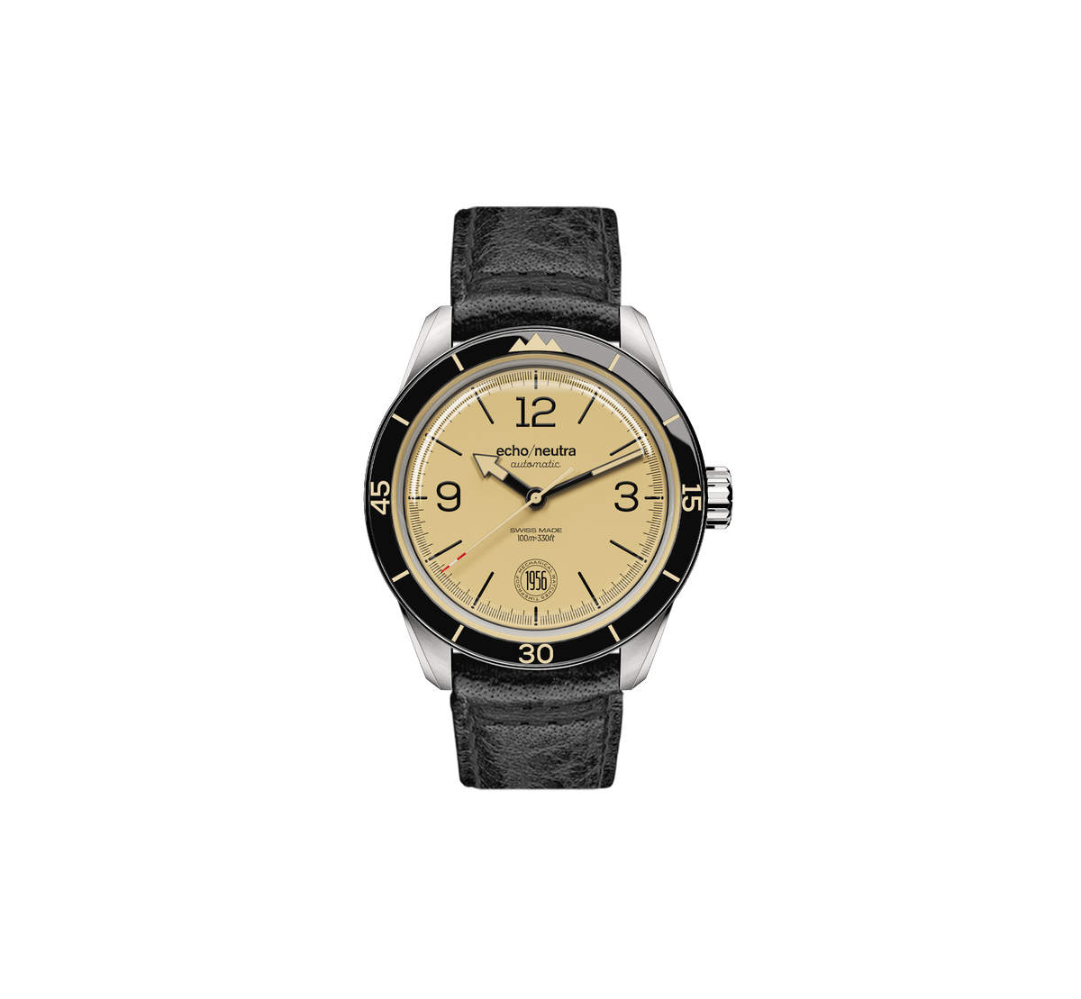 1956 3H Khaki - Tropical in gomma nero / Pelle vintage nera