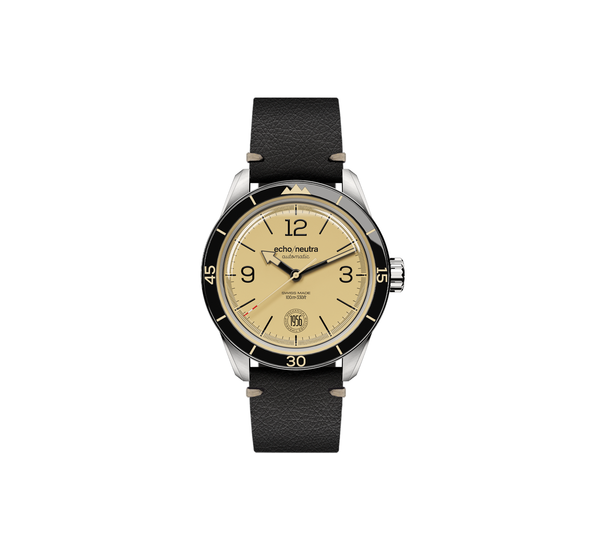 1956 3H Khaki - Tropical in gomma nero / Pelle vintage nera