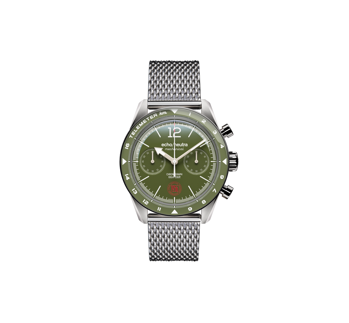 1956 Cronografo Alpine Green - "Tobacco" Vintage Suede / Scamosciato vintage “Tabacco”