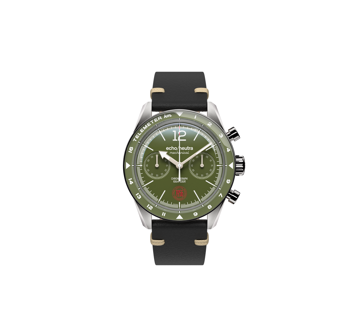 1956 Cronografo Alpine Green - "Tobacco" Vintage Suede / Scamosciato vintage “Tabacco”