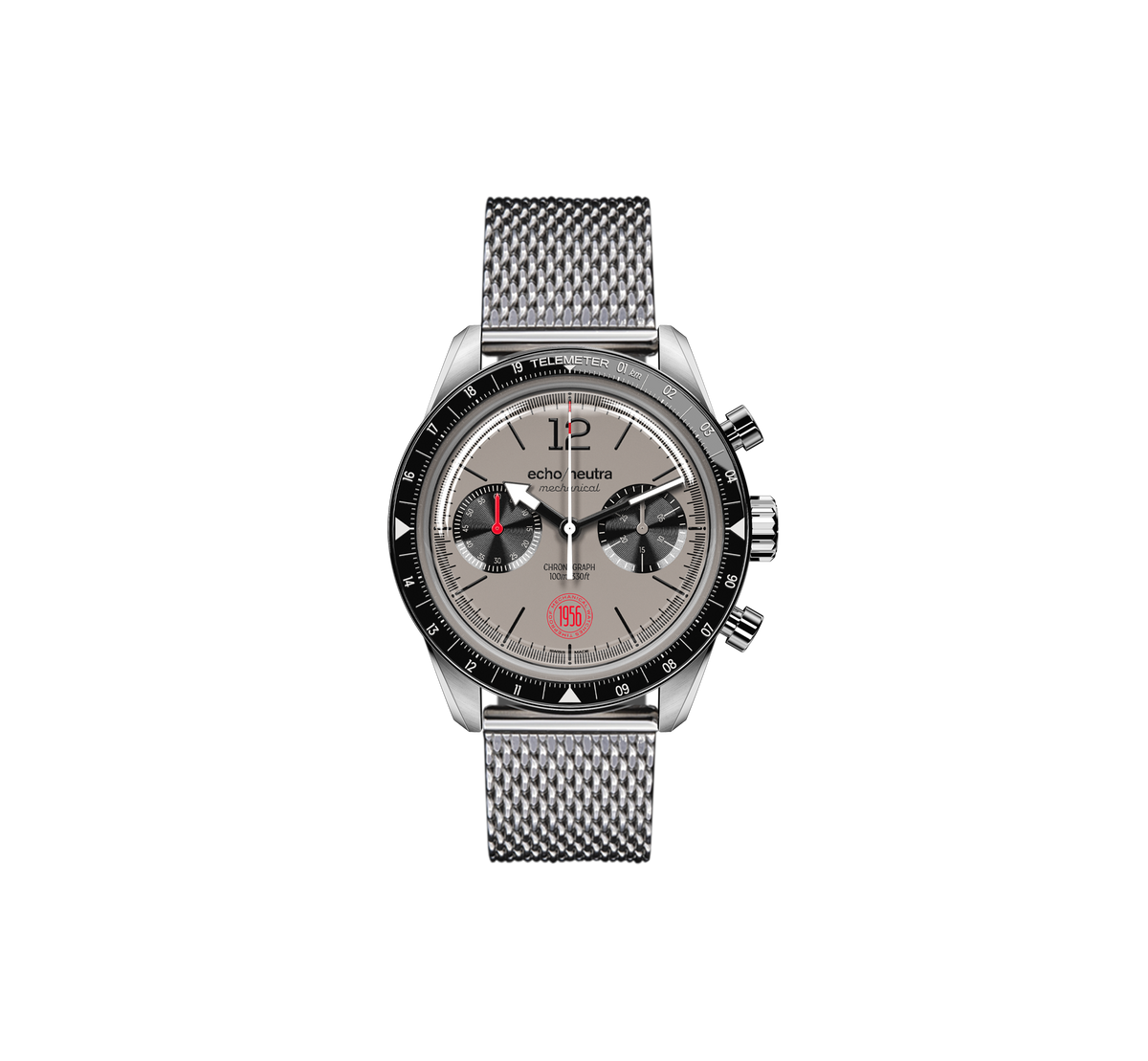 1956 Cronografo Grigio - Tropical in gomma nero / Bufalo acquatico nero