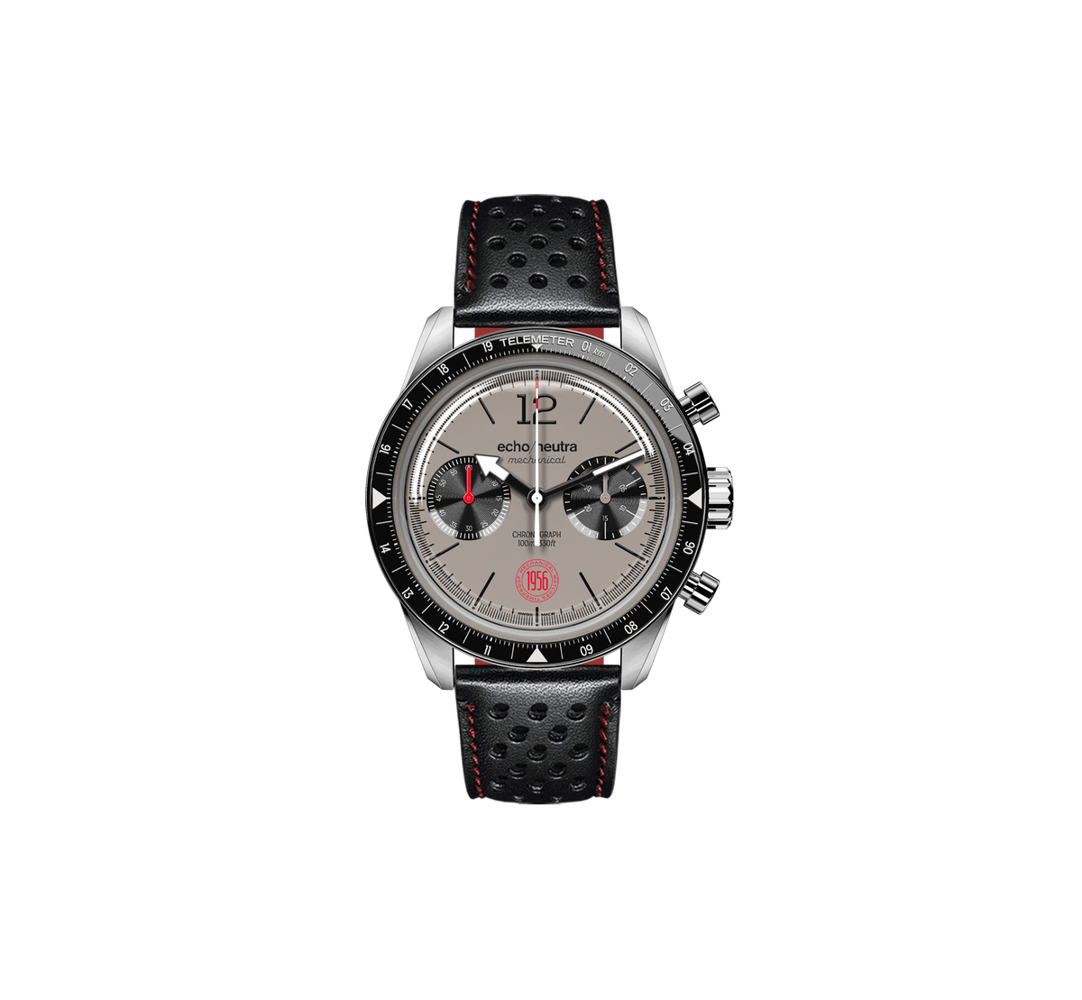 1956 Cronografo Grigio - Tropical in gomma nero / Bufalo acquatico nero