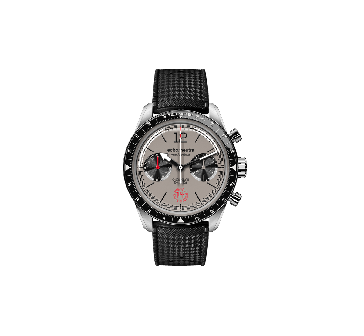 1956 Cronografo Grigio - Tropical in gomma nero / Bufalo acquatico nero