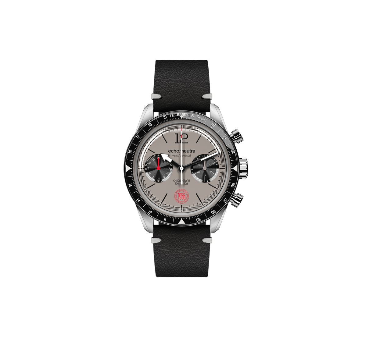 1956 Cronografo Grigio - Tropical in gomma nero / Bufalo acquatico nero