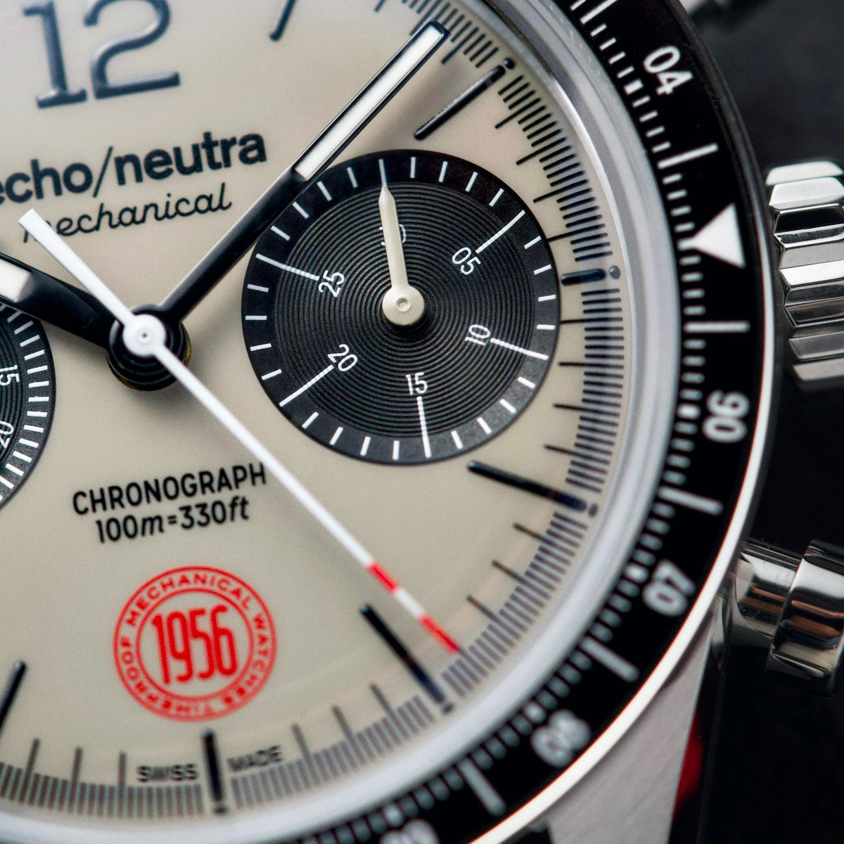 1956 Cronografo Grigio - Tropical in gomma nero / Bufalo acquatico nero