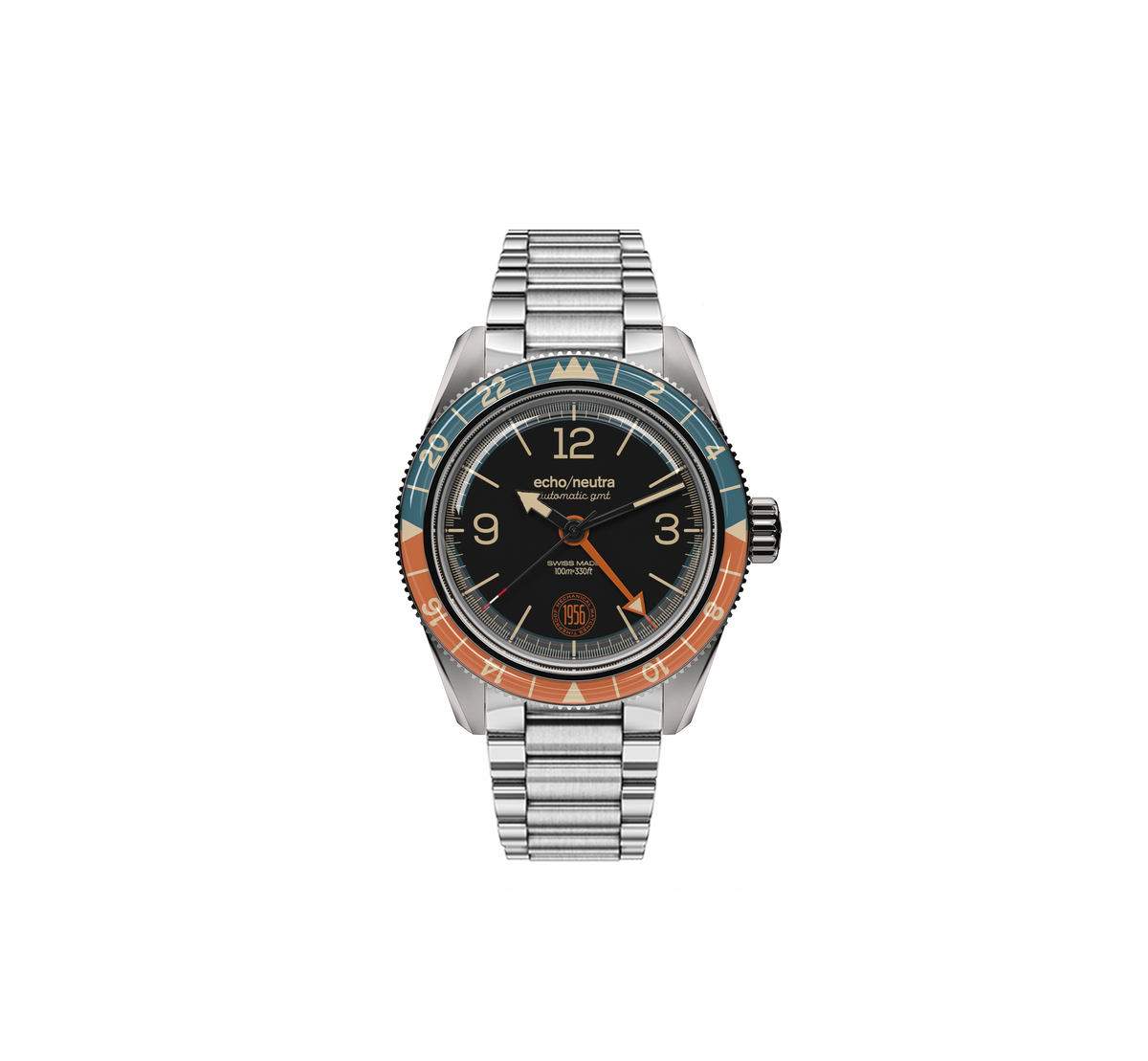1956 GMT BLACK - Tropical in gomma nero / Pelle vintage nera