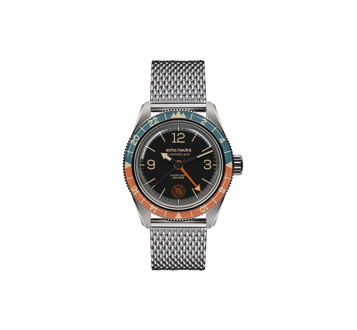 1956 GMT BLACK - Tropical in gomma nero / Pelle vintage nera