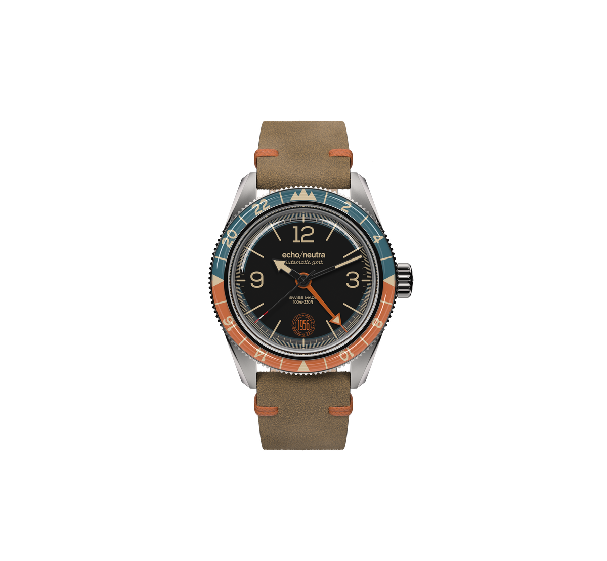 1956 GMT BLACK - Tropical in gomma nero / Pelle vintage nera