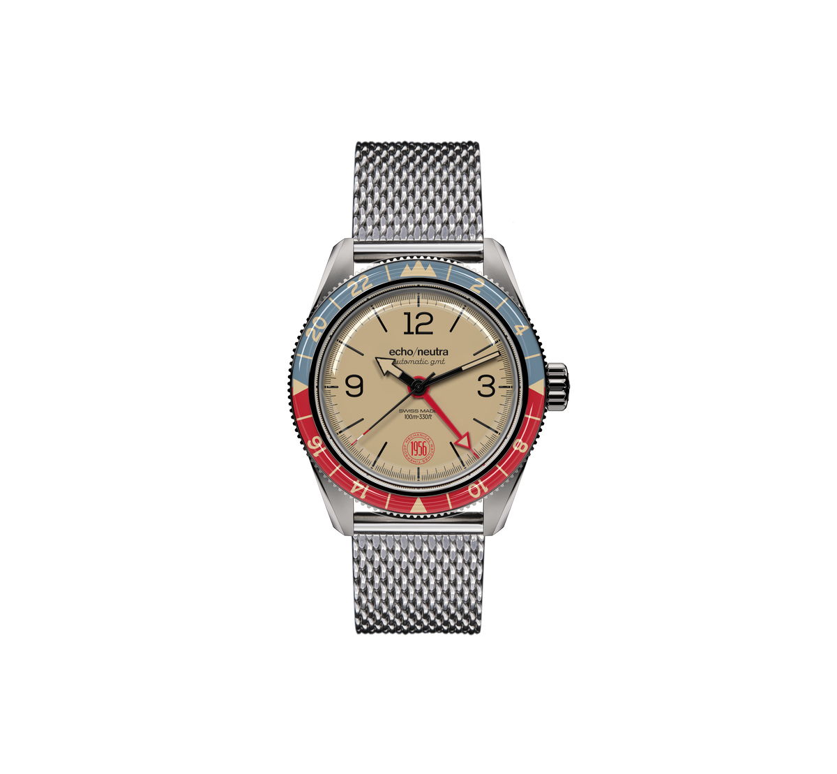 1956 GMT KHAKI - Tropical in gomma nero / Pelle vintage nera