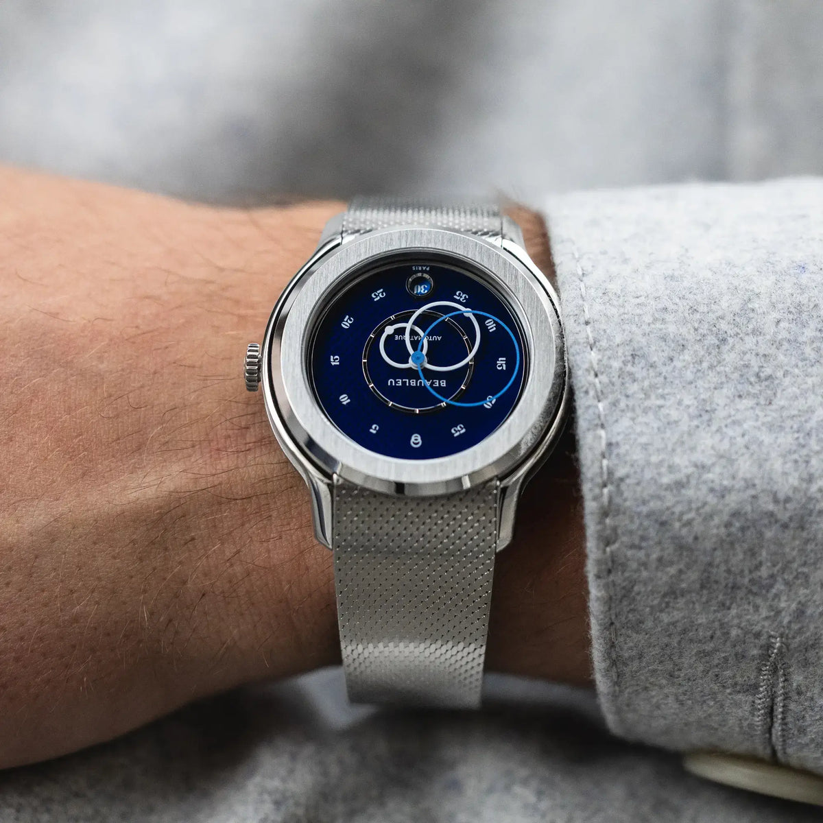 Ecce Smalt - Leather strap - Grained Blue
