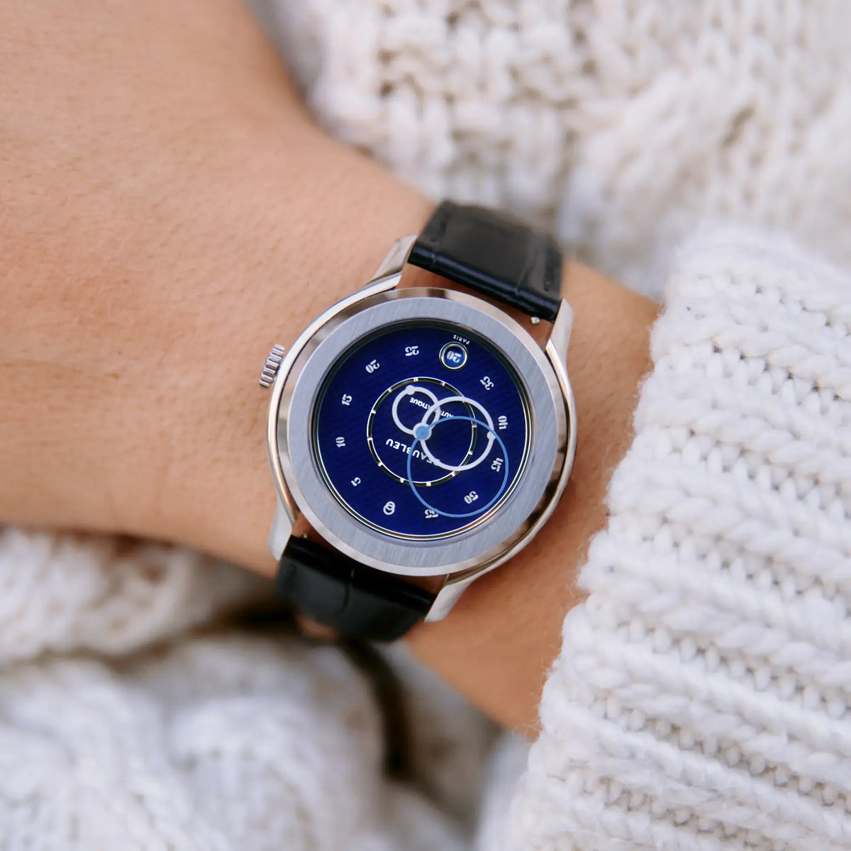 Ecce Smalt - Leather strap - Grained Blue