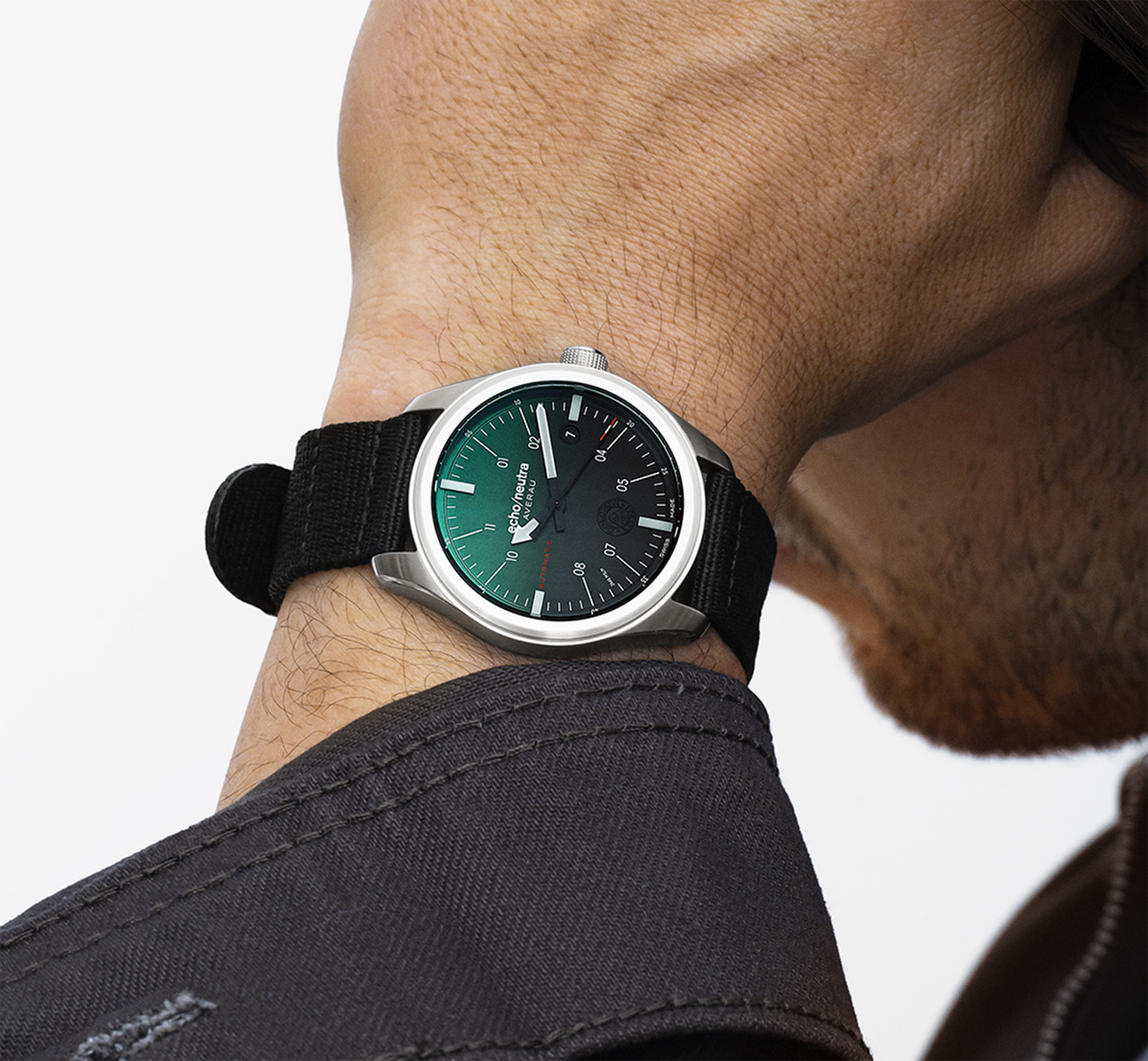 AVERAU 39 3H Green Degradè - Black water buffalo leather