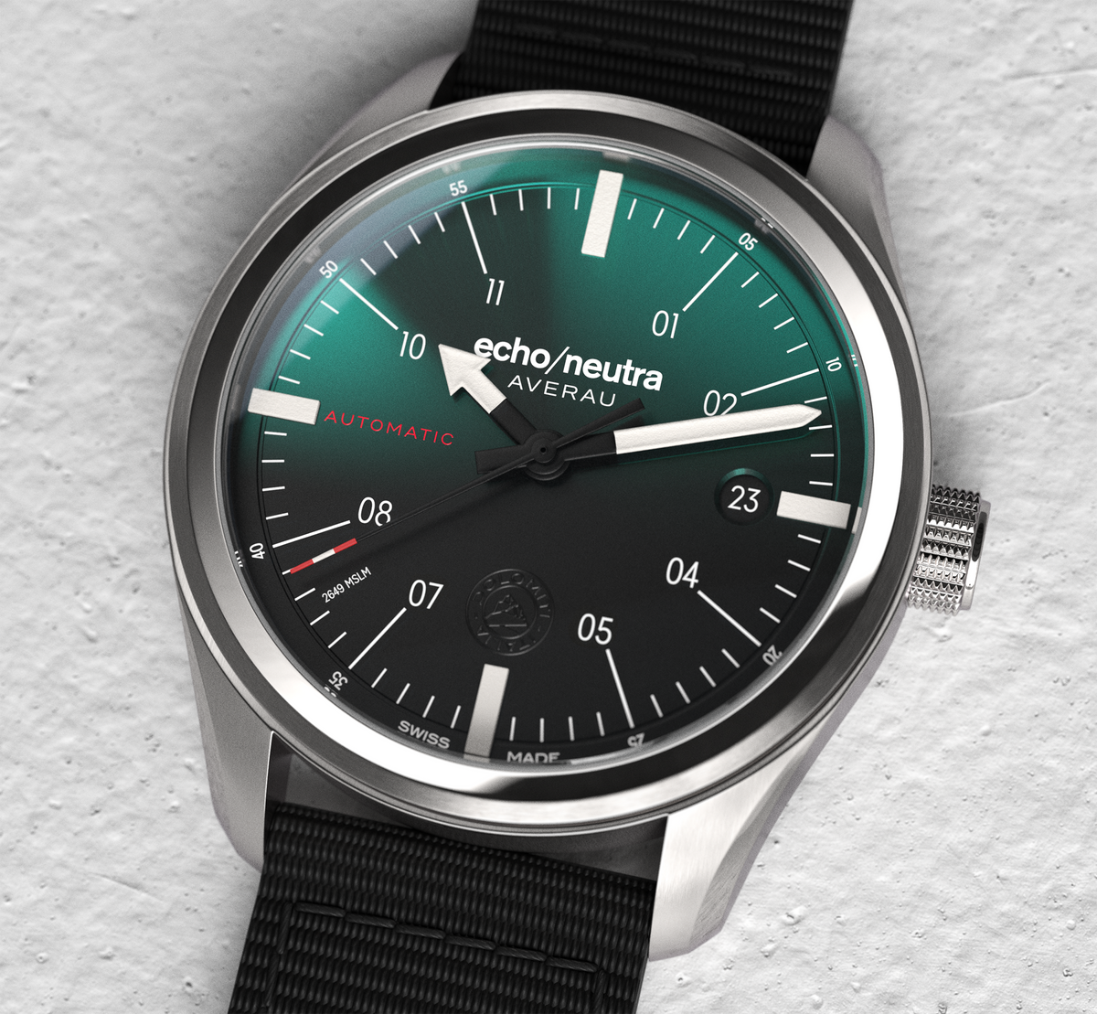 AVERAU 39 3H Green Degradè - Black water buffalo leather