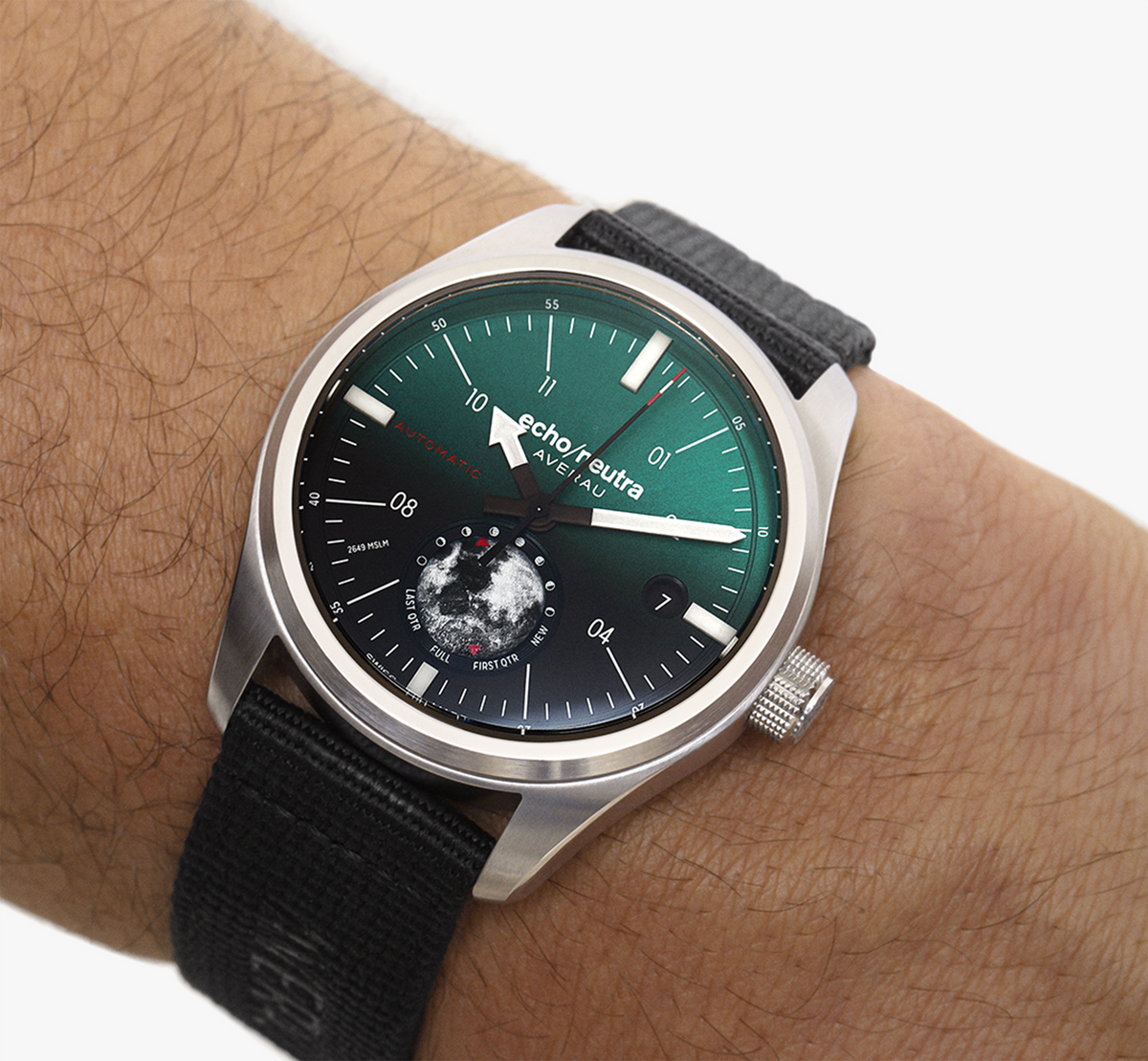 AVERAU 39 Moon phase "Big Moon" Green Degradè - Pelle di bufalo acquatico nero