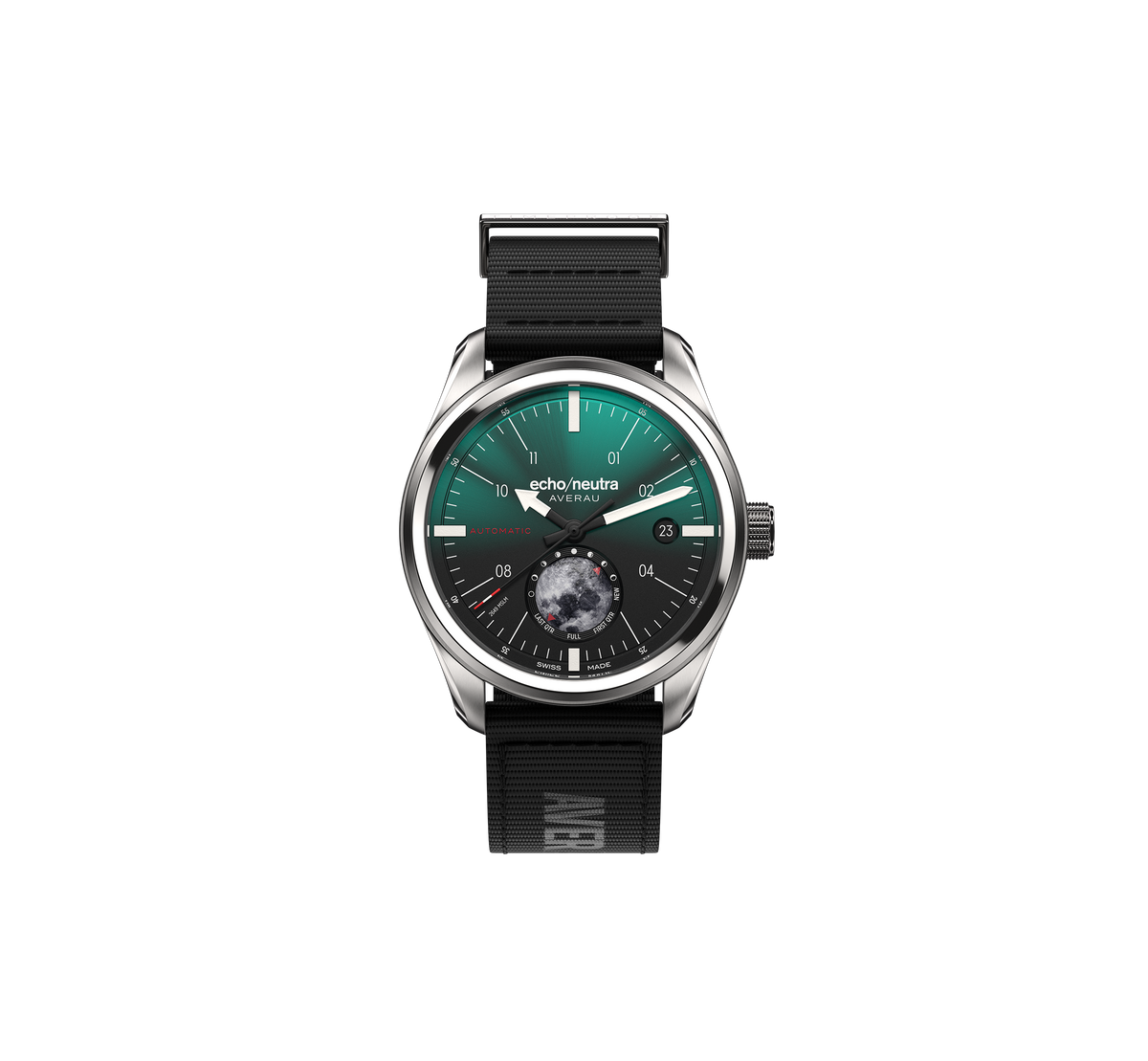 AVERAU 39 Moon phase "Big Moon" Green Degradè - Pelle di bufalo acquatico nero