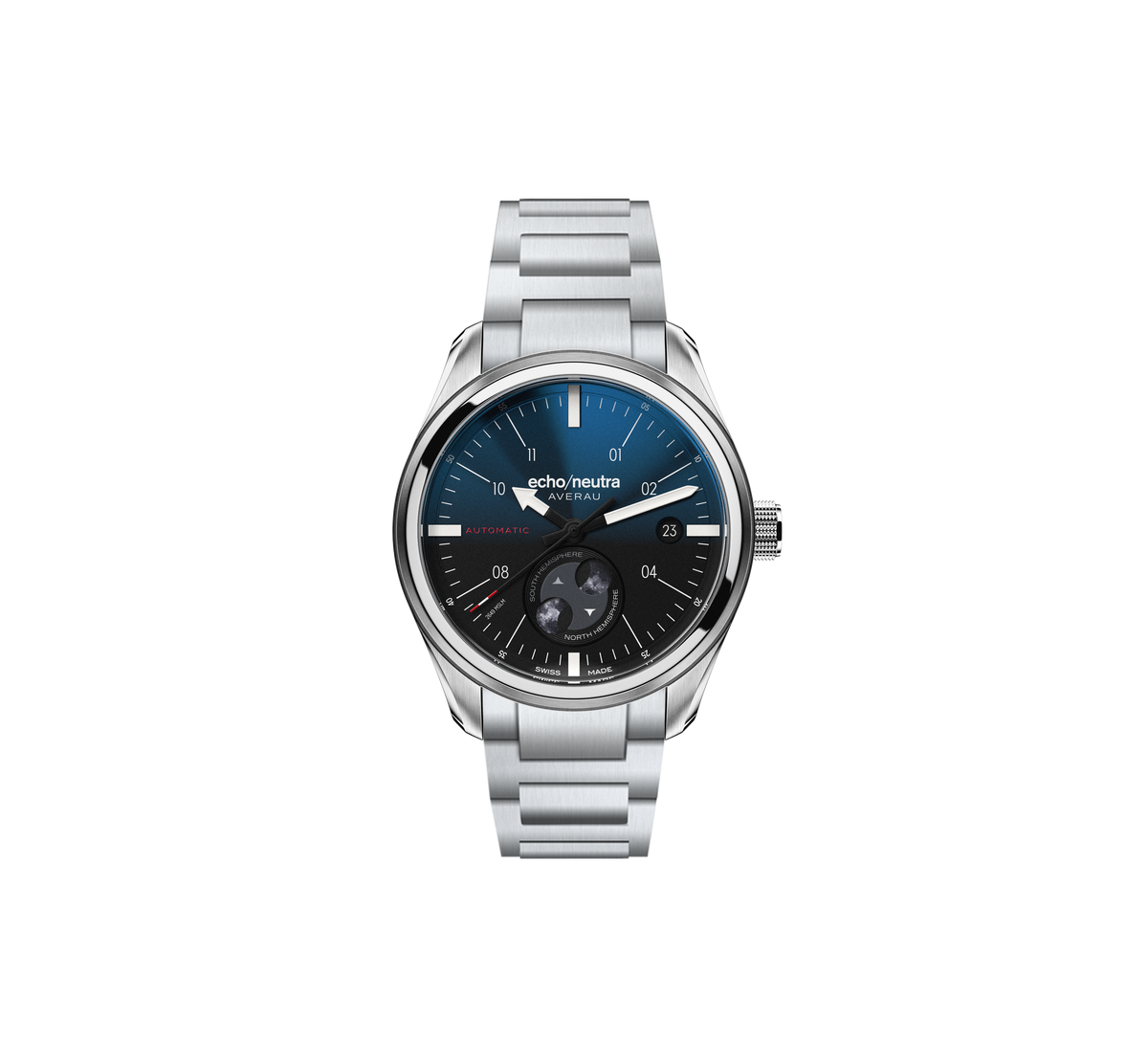 AVERAU 39 Fasi Lunari Blu - Pelle di bufalo acquatico nero,