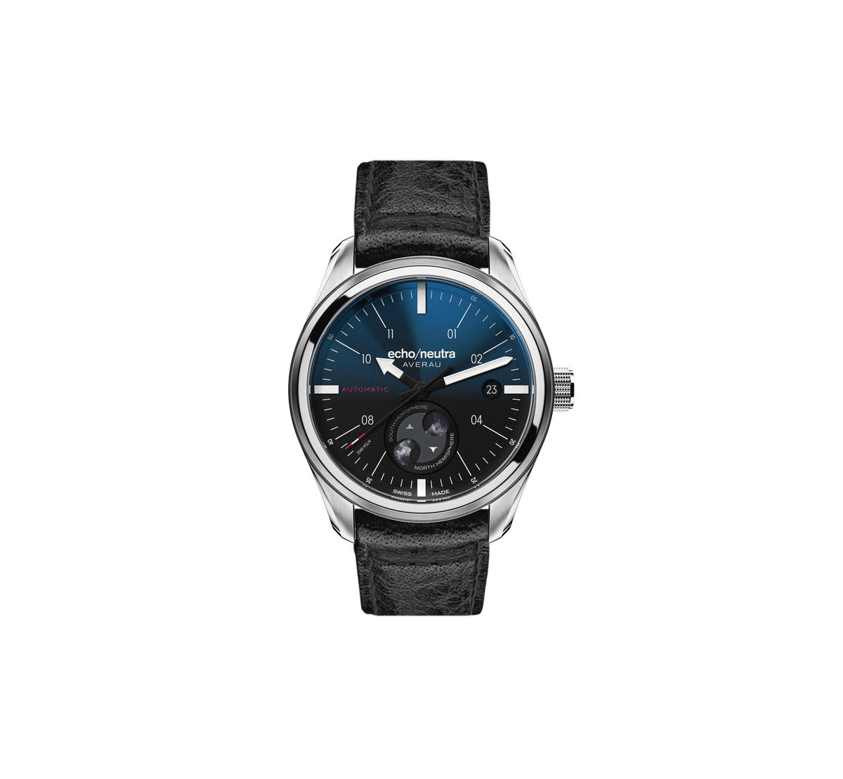 AVERAU 39 Fasi Lunari Blu - Pelle di bufalo acquatico nero,