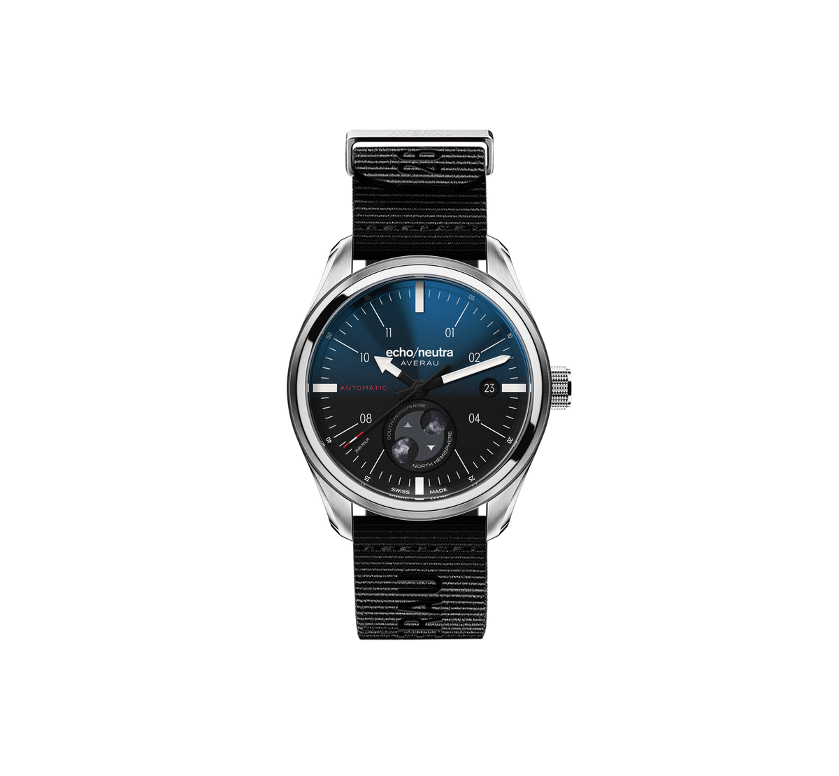 AVERAU 39 Fasi Lunari Blu - Pelle di bufalo acquatico nero,