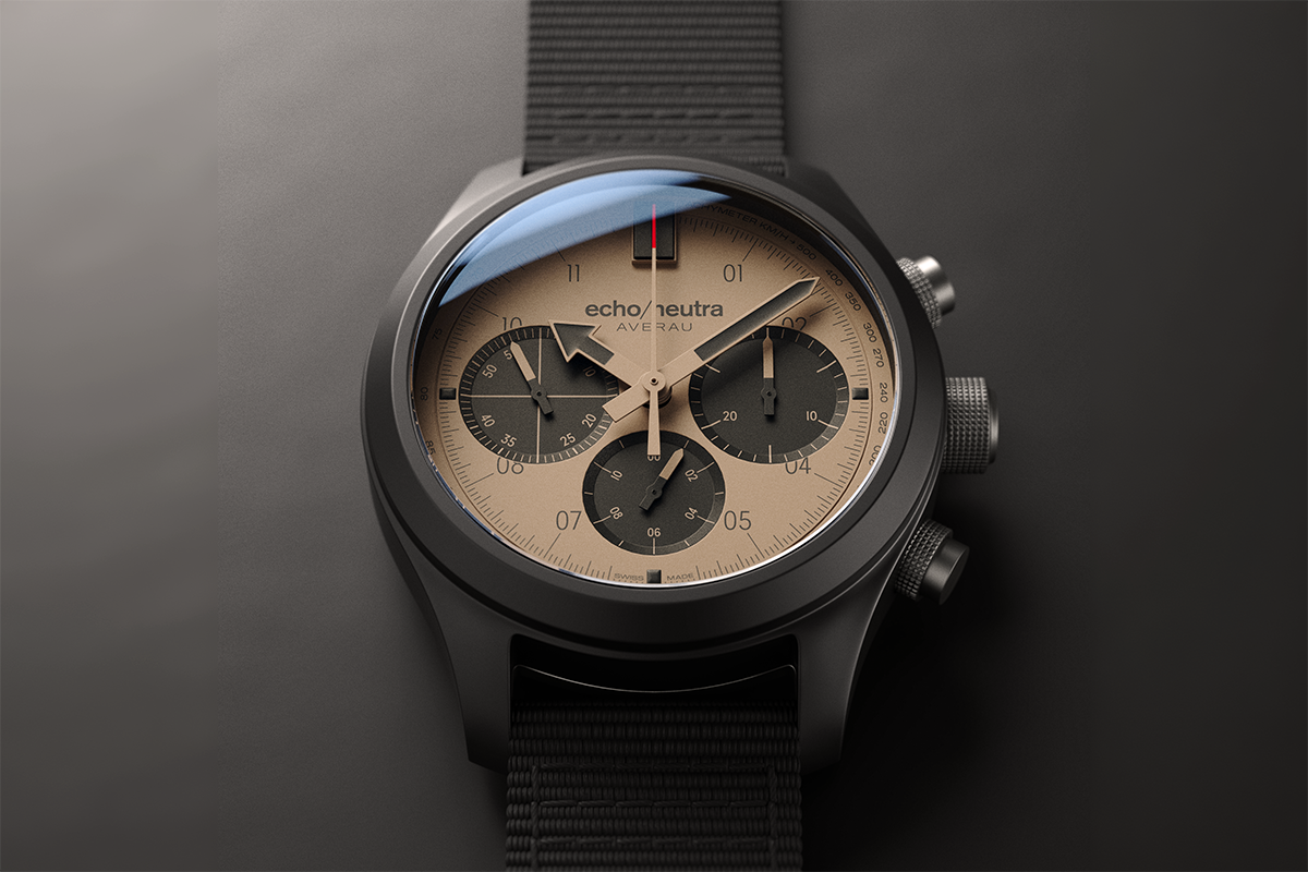 AVERAU CERAMICA CRONOGRAFO SAND - Tessuto Nero