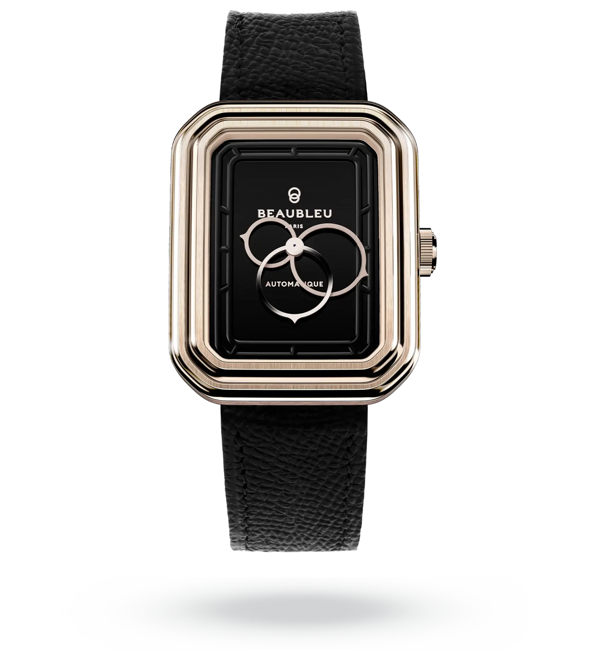 Ecce Figura Onyx - Leather strap - Grained Black