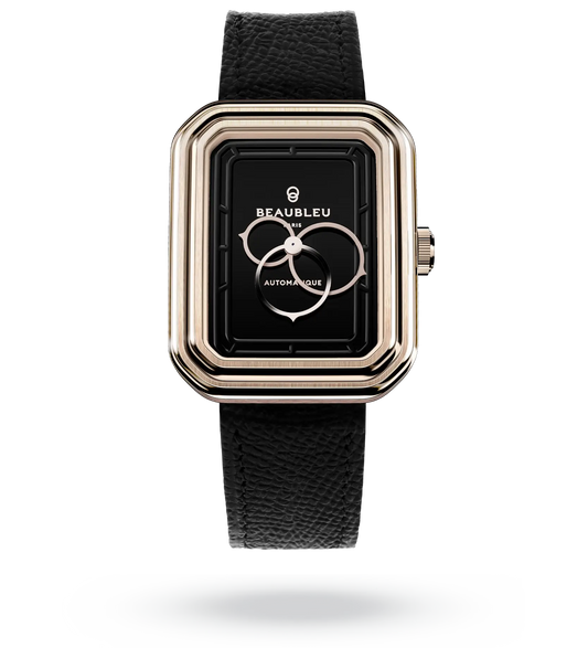 Ecce Figura Onyx - Leather strap - Grained Black