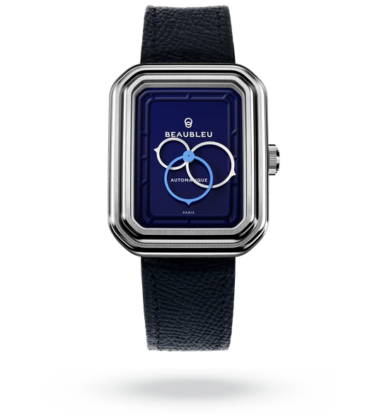 Ecce Figura Smalt - Leather strap - Grained Blue
