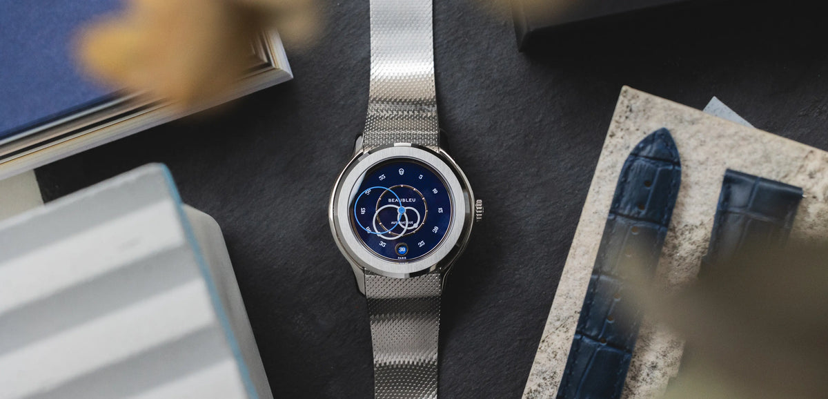 Ecce Smalt - Leather strap - Caiman Blue