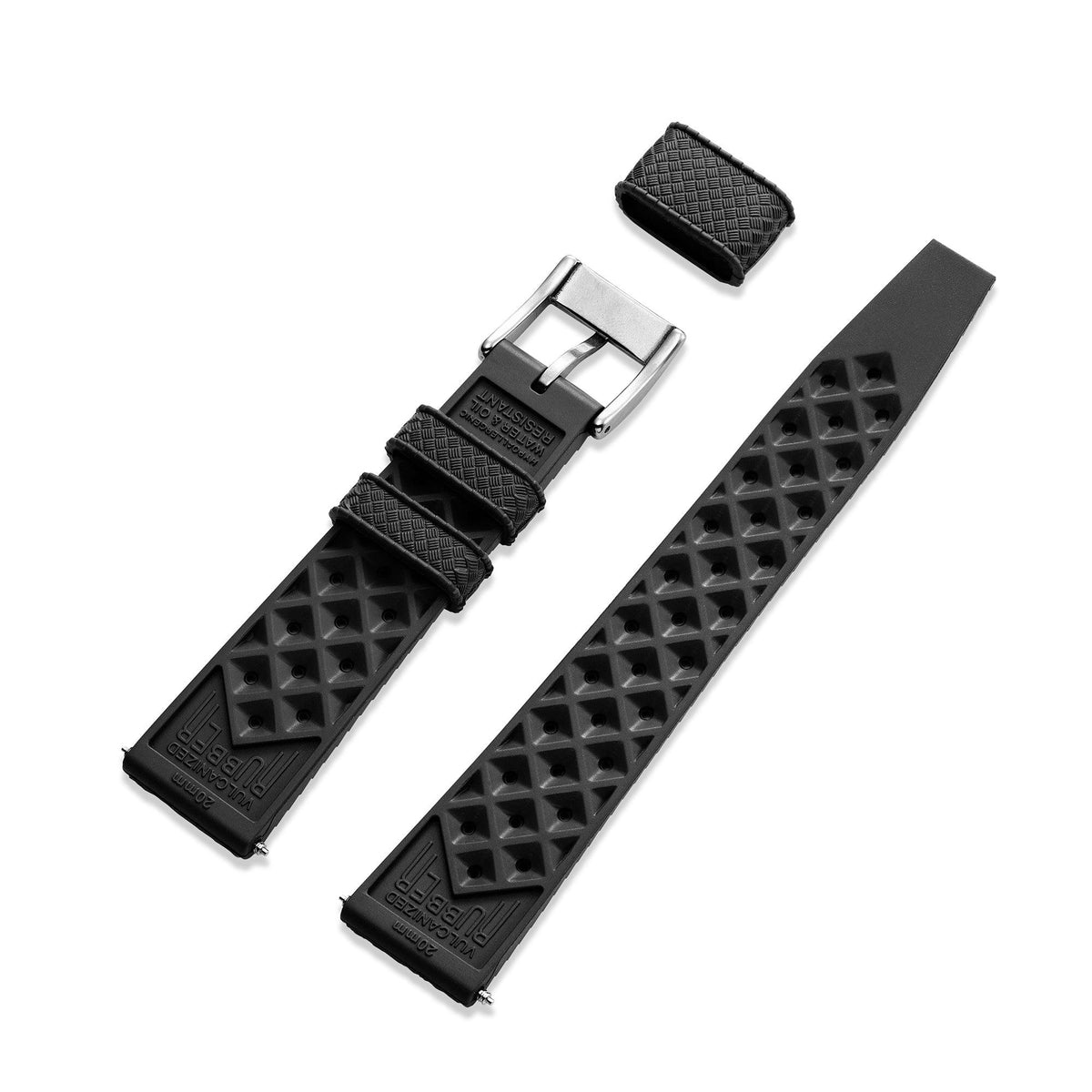 Skindiver Automatic Dive Watch - 38 mm - Old Radium Lume - Black "Tropic" Rubber Strap