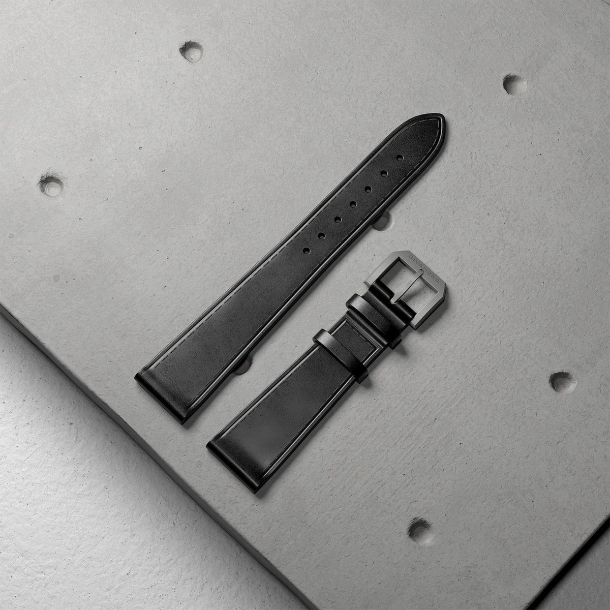 Cordovan Nero Horween - Rivanera - REGULAR | 7.5 cm + 12 cm (2.9 in + 4.7 in)