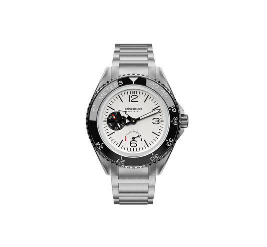 CRISTALLO Diver Professionale Bianco - Bracciale in acciaio 316L
