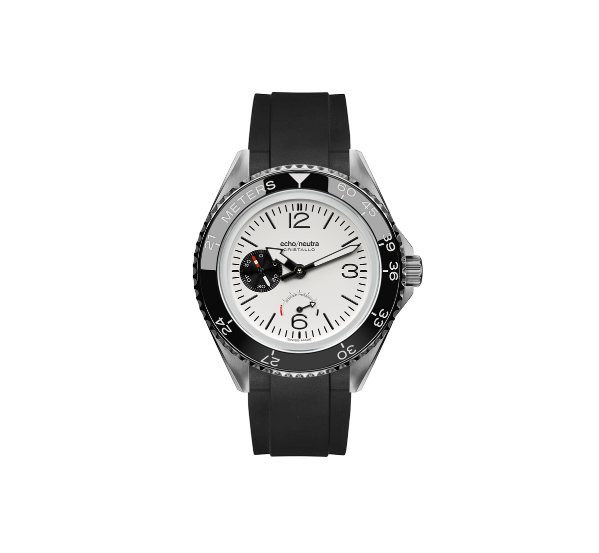 CRISTALLO Diver Professionale Bianco - Bracciale in acciaio 316L