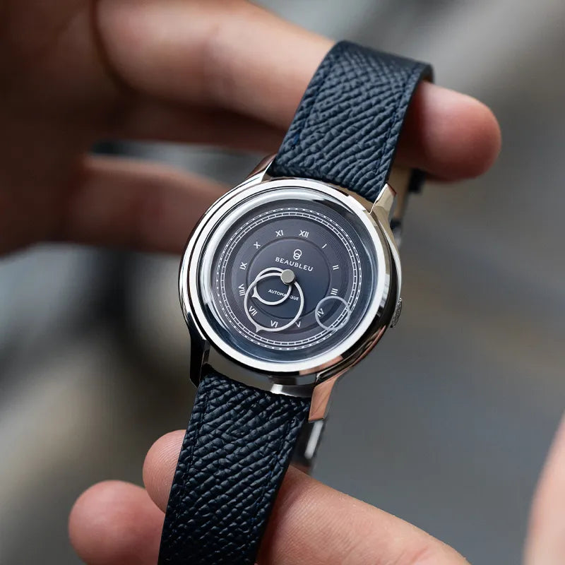 La Pièce n°1 - Empire Blue - Leather strap - Caiman Blue