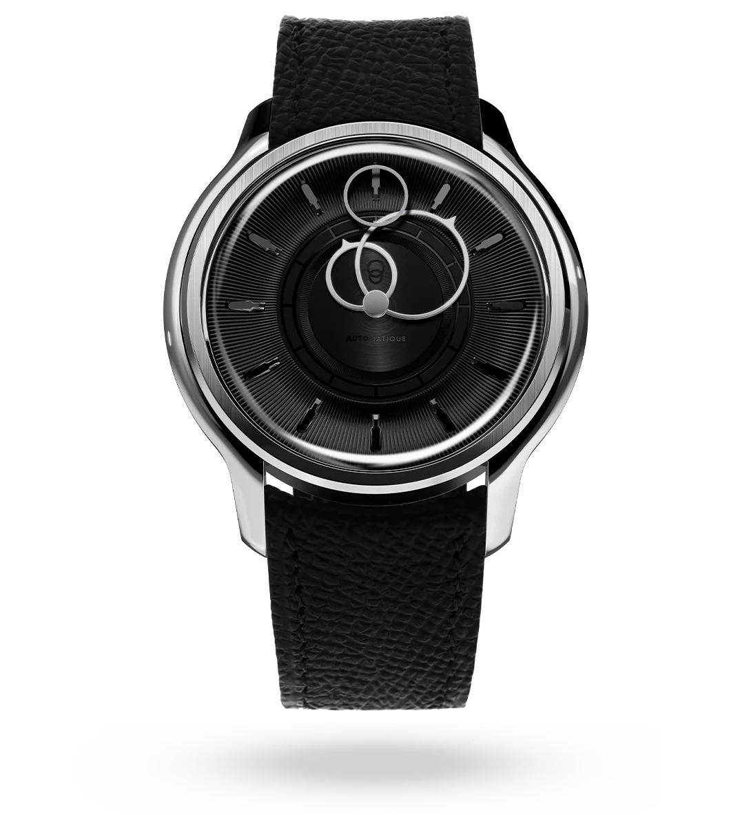 La Pièce n°2 - Black - Leather strap - Grained Black
