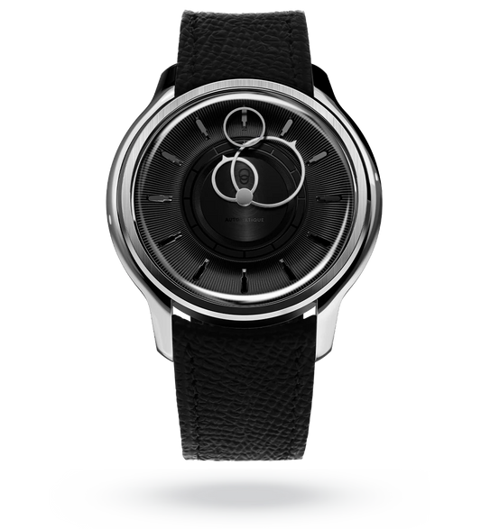 La Pièce n°2 - Black - Leather strap - Grained Black