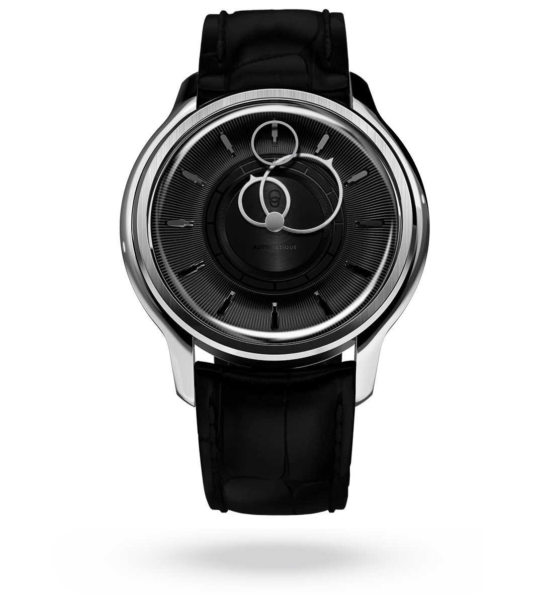 La Pièce n°2 - Black - Leather strap - Grained Black