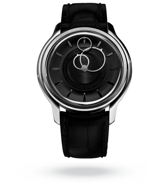 La Pièce n°2 - Black - Leather strap - Caiman Black
