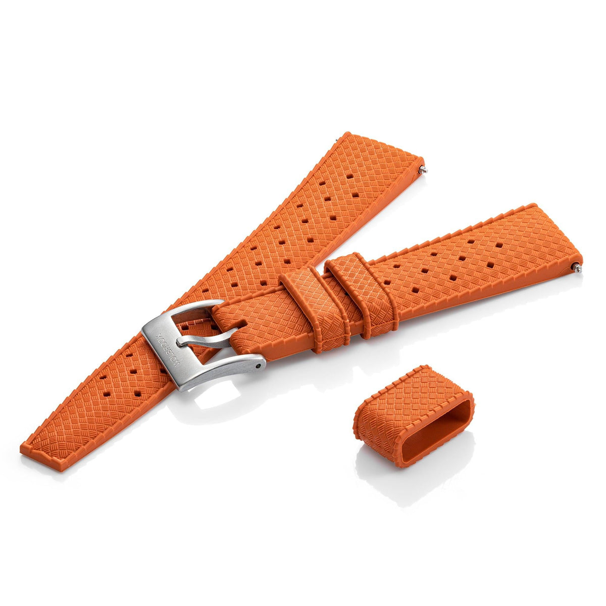 Skindiver Automatic Dive Watch - 38 mm - Orange - Black "Tropic" Rubber Strap