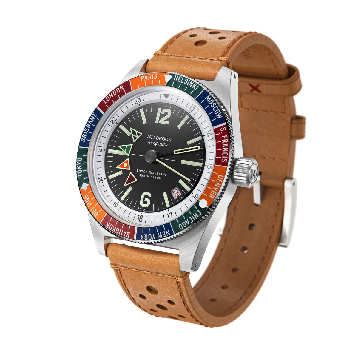 Pan4Timer Automatic - Camel Rally Leather Strap