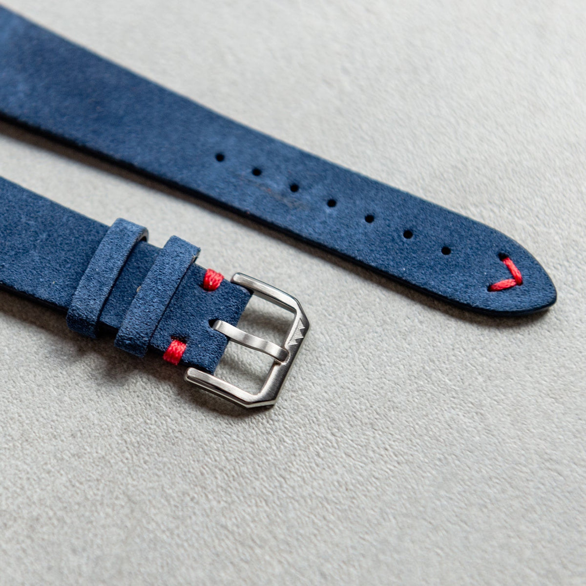 Vintage scamosciato Blu-Rosso