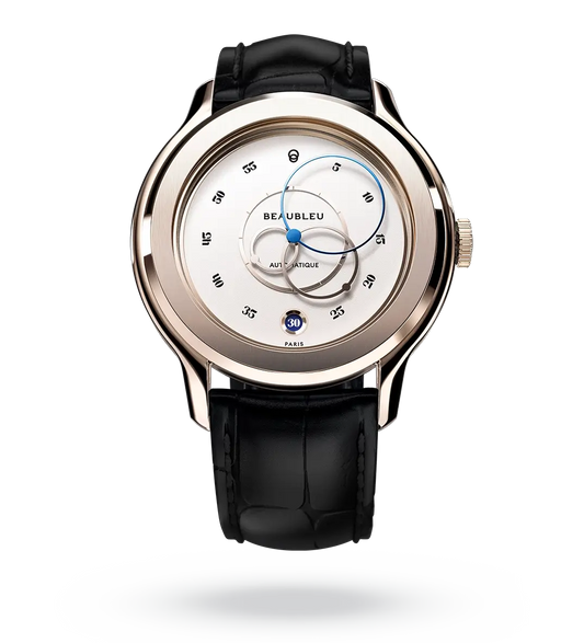 Ecce Lys - Leather strap - Caiman Black