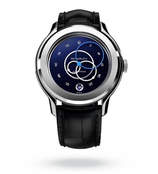Ecce Smalt - Leather strap - Caiman Black