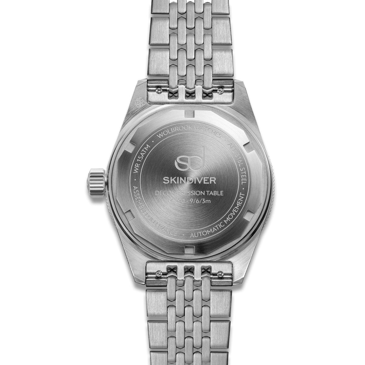 Skindiver Decompression Automatic Watch - MN90 - Blue - Dark Blue "Tropic" Rubber Strap