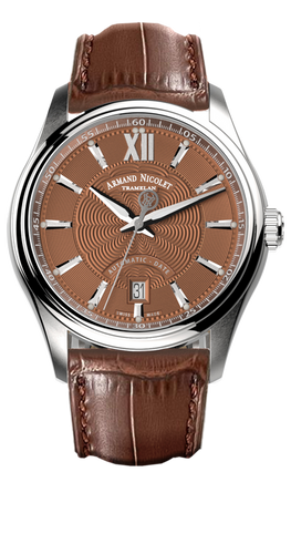 mechanical automatic brown watch
