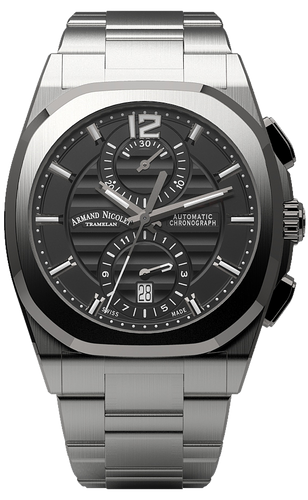 mechanical automatic black watch stainless steel bracelet
