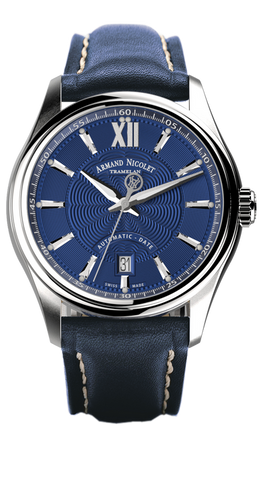 mechanical automatic blue watch