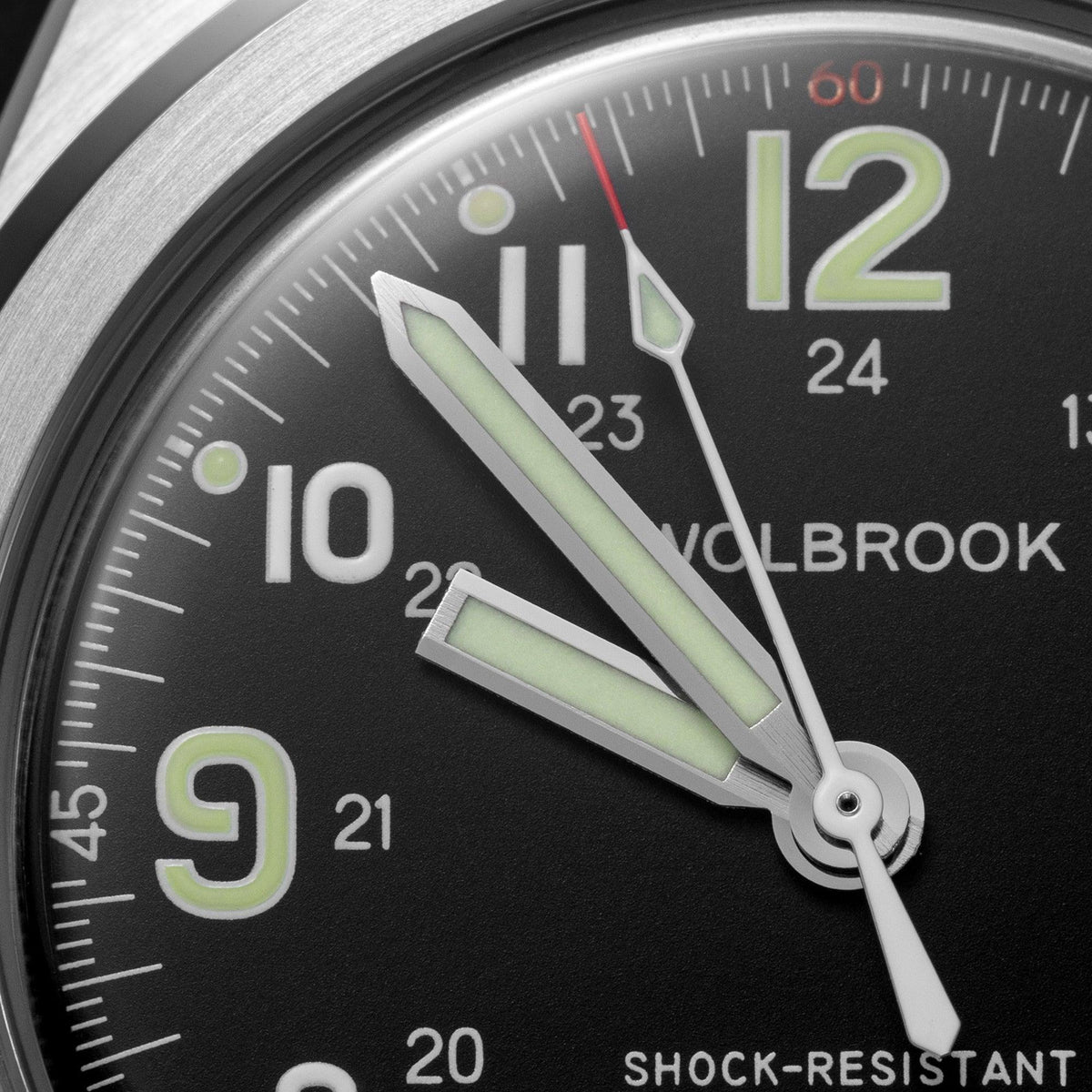 Outrider Automatic Watch – Black Dial, No Date - Brown Leather Strap